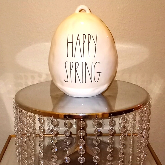 Rae Dunn Cream Happy Spring Easter Egg - Picture 2 of 10